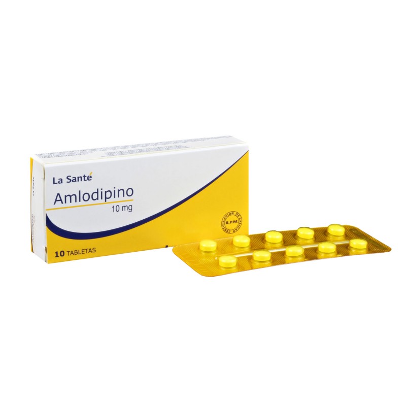 AMLODIPINO  10 MG (10 TABLETAS)