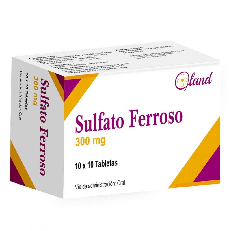 SULFATO FERROSO 300MG (10 TABLETAS)