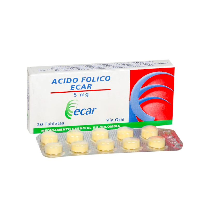 ÁCIDO FÓLICO 5MG (10 TABLETAS)